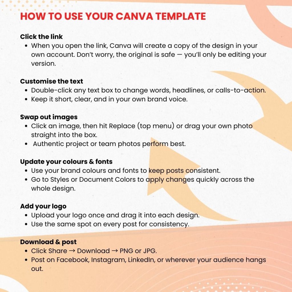 Canva Templates for Tradies (Red Gradient) - Image 10