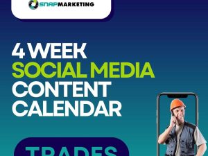 4 week social media content calendar for tradies