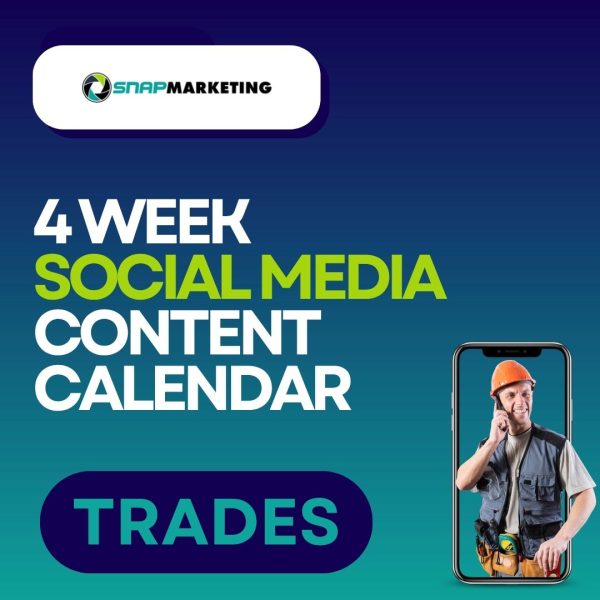4 week social media content calendar for tradies